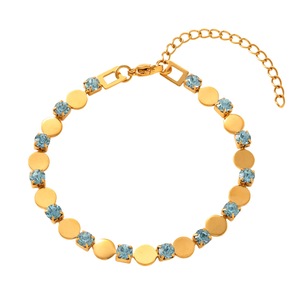 Vintage Gold Plated Chain Link Heart <b>Bracelet</b> Colorful CZ Trendy Wedding Jewelry Hypoallergenic Design Daily Wear Party Gifting - Product Image 1
