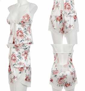 Pakaian Tidur Wanita Premium OEM ODM dari <span class=keywords><strong>Satin</strong></span> dan Renda yang Seksi dan Bernapas untuk Musim Panas, Produsen Terpercaya untuk Ukuran dan Label Kustom Lingerie - Product Image 2