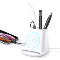 Articles les plus vendus en ligne, support mobile 4 en 1 avec double sortie USB, chargeur sans fil, porte-stylo