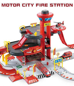 Meilleure vente : Ensemble de jeu éducatif pour enfants avec <span class=keywords><strong>voiture</strong></span> en plastique à piles, parking et <span class=keywords><strong>garage</strong></span> DIY, et jouets de pompier - Product Image 3