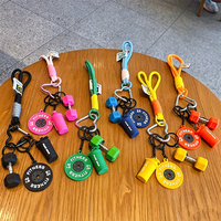 Porte-clés créatif en PVC pour le sport et le fitness, pendentif pour femmes et couples, breloque de sac, accessoire de porte-clés, vente en gros
