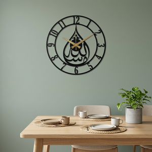 Horloge murale ronde moderne en métal avec design de dessin animé, horloge analogique silencieuse à quartz pour la décoration de la salle à manger - Product Image 5