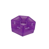 Injectie Plastic Kleine Pil Box Organizer Mini Desktop Draagbaar Voor Woonkamer Slaapkamer Stofdichte Een Week Opbergdozen Bakken