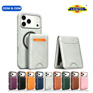 Portefeuille magnétique en cuir PU avec support pour cartes, idéal pour les voyages d'affaires, personnalisable OEM/ODM pour iPhone 18 17 16 Pro/Pro Max - Product Image 1