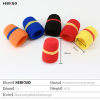 Vente en gros de housses de microphone jetables colorées, housses en éponge épaissies, modèle pour karaoké, DJ, performance sur scène
