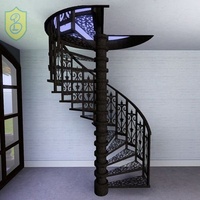 Escaliers en spirale en métal forgé à la main, personnalisés, pour l'intérieur ou l'extérieur, parmi les plus vendus