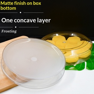 Boîte ronde en plastique haute transparence avec couvercle, antichoc, qualité alimentaire, pour le stockage et l'emballage de mochi, pâtisseries, snacks et fruits secs - Product Image 6