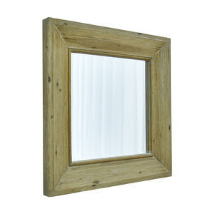 New Arrival Eco-friendly 5mm Thick Home Decor Rustic <b>Square</b> Large Solid Wood Framed Wall <b>Mirror</b> for Everyday Use Antique Design - Product Image 2