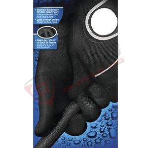 Gants de golf de sport imperméables doux et respirants en microfibre noire de haute qualité imprimés avec logo personnalisé pour hommes et femmes - Product Image 4