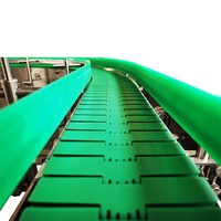 Convoyeur à chaînes en plastique de dessus plat de bouteille de Tableau pour la ligne de production alimentaire