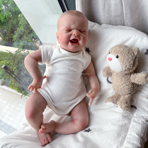 Poupées bébé reborn pleureuses de 20 pouces, <span class=keywords><strong>cheveux</strong></span> peints réalistes, corps en tissu doux réaliste, membres actifs, jouet en peluche, cadeau d'anniversaire de Noël - Product Image 6