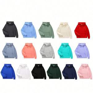 Custom 100%cotton Heavyweight Puff Printing French Terry Cropped Oversized Hoodie Custom Design Men's Long Sleeve Hoodies - Product Image 5