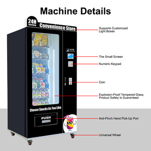 Máquina Expendedora Automática de Bebidas y Aperitivos Combinados de Gran Capacidad, 24 Horas, para Centros Comerciales, en Oferta - Product Image 3
