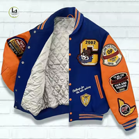 Veste universitaire personnalisée OEM pour hommes col montant lettre brodée d'usine blouson bombardier printemps paquet unique inclus
