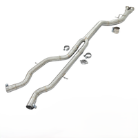 Pour S55 M3 M4 F80 F82 3.0T : Tuyau intermédiaire d'échappement performance en acier inoxydable avec résonateur et silencieux