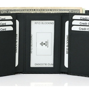 New Arrival Luxury Bulk Slim Carbon Fiber Pattern Men Minimalist Leather Card Holder Wallet - Product Image 3