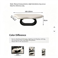 Ensemble de tables basses modernes en forme de nuage - Meubles de salon en panneaux de bois durables