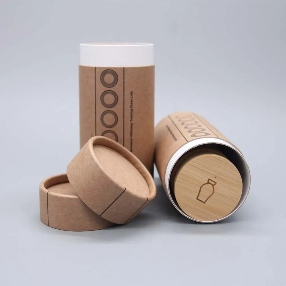 Boîte à cylindre en papier Kraft, emballage rond personnalisé en carton, Tube rond, vente en gros, pièces