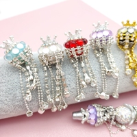 51218 luxe strass couronne gland fantaisie perles pour stylo bricolage perles avec diamant chaîne téléphone fabrication de bijoux accessoires