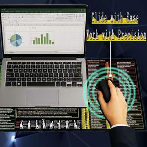 Tapis de souris en caoutchouc personnalisé pour <span class=keywords><strong>Excel</strong></span>/<span class=keywords><strong>Word</strong></span>/PowerPoint/<span class=keywords><strong>Windows</strong></span>, antidérapant, imperméable, grand tapis de bureau pour jeux, 200 raccourcis clavier - Product Image 4