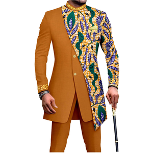 Conjunto Casual de Dos Piezas para Hombre Africano, Tejido de Primavera, 100% Fibra de Bambú, Modelo 3094 - Product Image 4