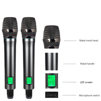 Mikrofon Nirkabel BHA BK688 True Diversity 300M UHF Jangkauan Dapat Diatur untuk Pertunjukan, Harga Grosir Pabrik 12 Tahun, OEM