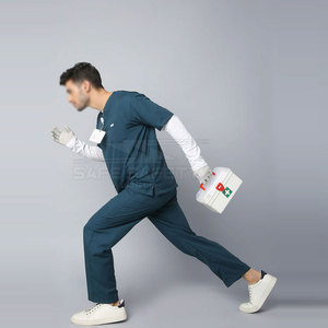 Uniforme Médico de Lona Impermeable y Transpirable para Hombre, Personalizable para Uso Hospitalario, Marca Privada - Product Image 3