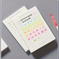 Suivi des habitudes quotidiennes, défi de 30 jours, notes autocollantes rectangulaires, planificateur de productivité minimaliste, emploi du temps d'étude