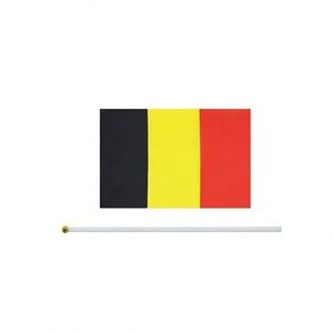 Wholesale 100% Polyester 14x21cm Black Yellow Red Belgium Hand Held Waving <b>Flag</b> - Product Image 3
