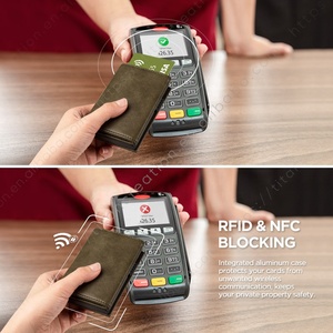 กระเป๋าสตางค์แบบป๊อปอัพ TILONSTAR TVC302 ขายส่ง ยอดนิยม ผลิตจากอะลูมิเนียม พร้อมช่องใส่บัตรเครดิต หนัง ช่องใส่บัตรประชาชน และช่องใส่เหรียญแบบมีซิป - Product Image 5