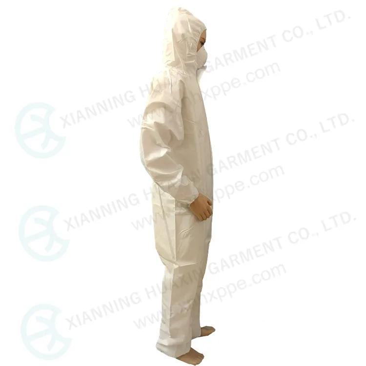 EN14126 microporous 일회용 후드 양복 남북 사용