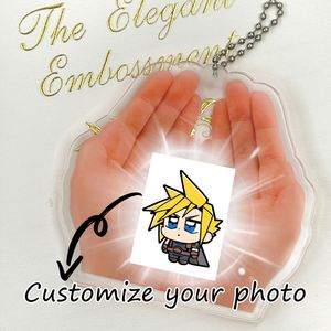 Porte-clés personnalisé en acrylique avec photo de couple de dessins animés imprimé UV - Cadeau créatif pour la Saint-Valentin de style 'Je veux tenir ta paume dans ma main' - Product Image 4