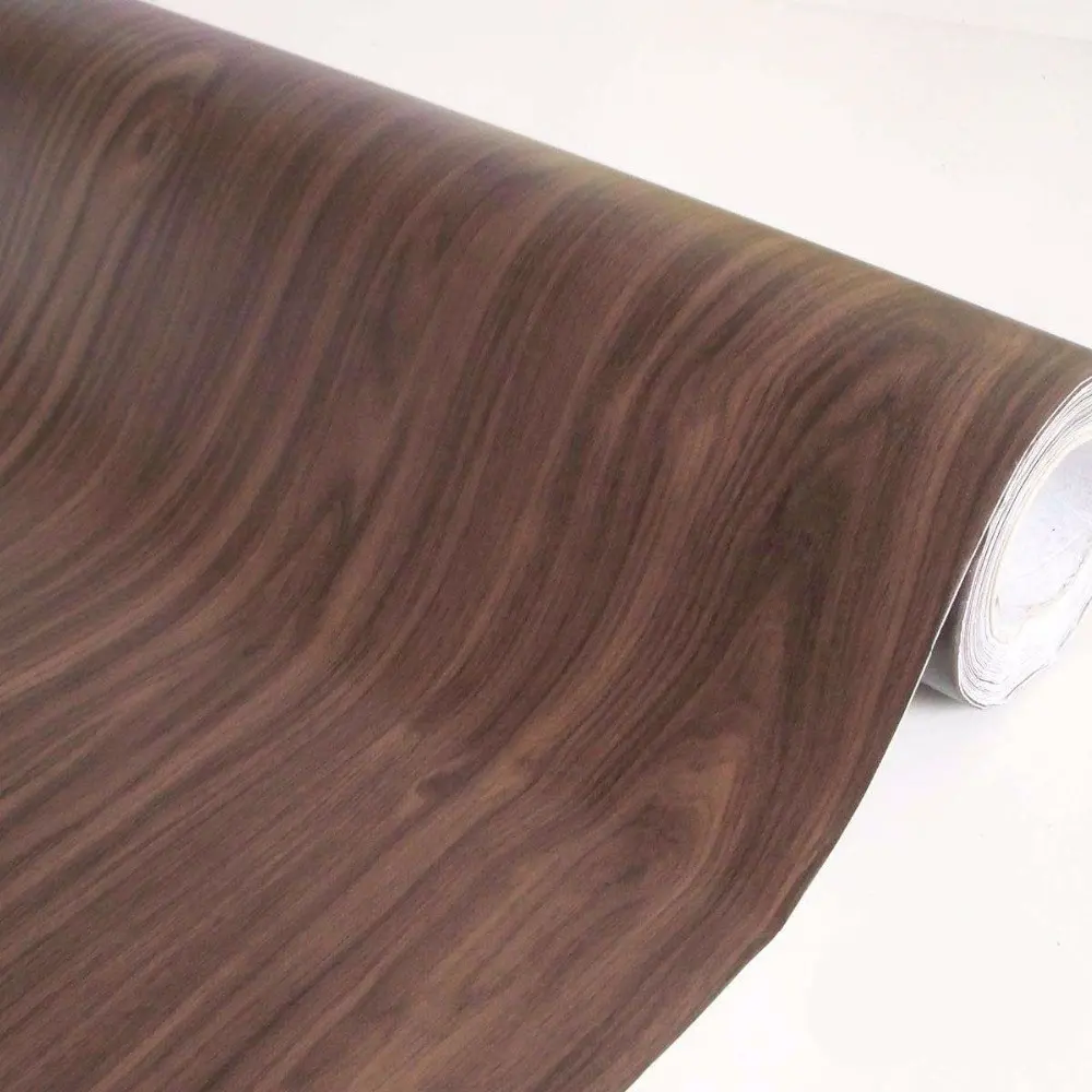 wood grain pvc self adhesive film waterproof plastic wallpaper for decoration