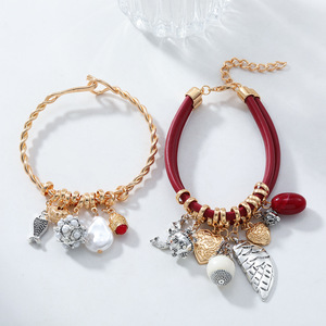 女性用ブレスレットネックレス多層魚の翼襟骨チェーンボヘミアンレッドヴィンテージペンダントネックレス2025年新着 - Product Image 5