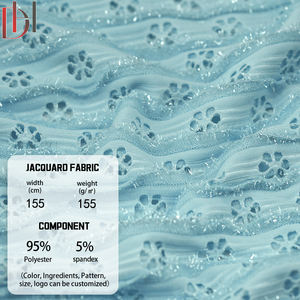 Tela <span class=keywords><strong>Jacquard</strong></span> hecha a medida de alta gama 95% poliéster 5% patrón teñido de hilo <span class=keywords><strong>Spandex</strong></span> disponible para uso en vestidos al por mayor - Product Image 3