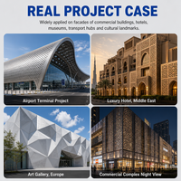 Sistem Cladding Panel Aluminium Berlubang Alumtimes, Panel Fasad Berventilasi, Panel Aluminium Alloy Modern Tahan Api untuk Eksterior