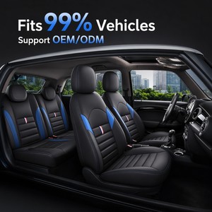 Housses de siège auto en cuir PU respirant de luxe, ensemble complet pour toutes les saisons, compatibles airbag, antidérapantes, ensemble de coussins de siège auto - Product Image 6