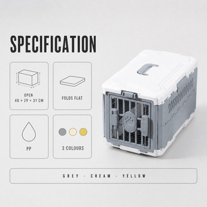 Jaula Plegable para Mascotas, Caja de Transporte para Perros y Gatos, Jaula Plegable con Asa de Transporte para Automóvil, Viajes en Avión y Actividades al Aire Libre - Product Image 3