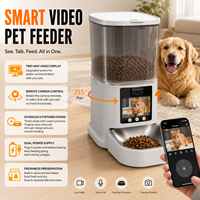 Distributeur de nourriture intelligent bidirectionnel avec vidéo, alimentation par batterie, contrôle à distance via application de sécurité, bols pour animaux de compagnie en acier inoxydable de qualité alimentaire