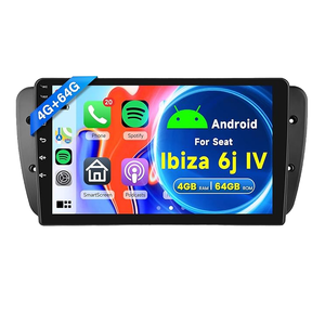 Radio de Coche Android con <span class=keywords><strong>Pantalla</strong></span> Táctil de Fábrica de 9 Pulgadas, Navegación GPS, <span class=keywords><strong>SEAT</strong></span> <span class=keywords><strong>IBIZA</strong></span> <span class=keywords><strong>6J</strong></span> MK4 2009-2014, CarPlay, BT, FM, USB, DSP, Reproductor de Vídeo - Product Image 1