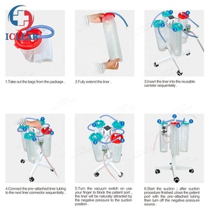 Dispositif médical jetable pour <span class=keywords><strong>d</strong></span>échets liquides centralisés, doublure <span class=keywords><strong>d</strong></span>'<span class=keywords><strong>aspiration</strong></span> et bidon - Product Image 4