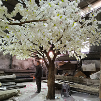 4M Pohon Ceri Tiruan Bunga Sutra Pohon Sakura Buatan untuk Dekorasi Mal Perbelanjaan Pernikahan