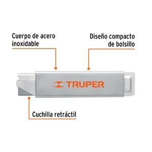 Couteau utilitaire Truper avec corps en métal et fonction de nervure - Product Image 2