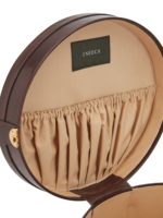 Grande boîte de rangement de voyage rigide en cuir pour chapeau de cowboy, étiquette de bagage, boîte à chapeau ronde personnalisée avec logo pour sac à main, emballage