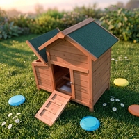 Poulailler Moderne Compact en Bois pour Petits Volailles, Abri Extérieur Étanche pour Poules, Niche d'Élevage de Jardin de Haute Qualité