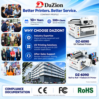 Printer UV Flatbed DZ-6090 Langsung dari Pabrik, Ukuran 60CM*90CM, Warna Putih, Pernis untuk Gantungan Kunci Akrilik, Casing Ponsel, Pulpen, Hadiah Custom