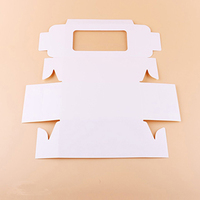 Boîte d'emballage en carton jetable pliable de qualité alimentaire pour gâteaux et donuts, avec fenêtre en PET et revêtement UV brillant, vente chaude