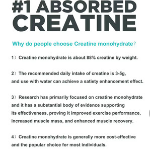 Poudre de monohydrate de créatine avec étiquette personnalisée, poudre de vitamines HCI <span class=keywords><strong>B</strong></span>, supplément pré-entraînement pour l'endurance énergétique musculaire - Product Image 2