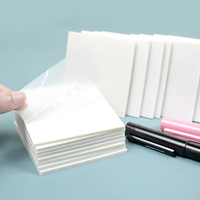 50 feuilles de notes adhésives transparentes en PET imperméables, personnalisables