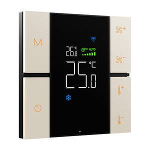 Termostato inteligente estándar del Reino Unido RS485 <span class=keywords><strong>Panel</strong></span> de interruptor de termostato de habitación Digital LED para el <span class=keywords><strong>control</strong></span> del hotel Calefacción de refrigeración 12V-24V DC - Product Image 4